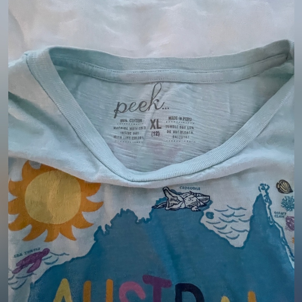 Peek Kids Australia Graphic Tee - Light Blue and Yellow